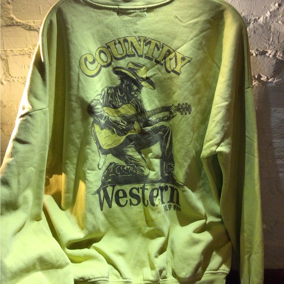 The Laundry Room Tops - NEW! The Laundry Room Country Western Green Sweatshirt